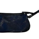 Nine West Wristlet Shiny Black Patent Leather Trim Silver Hardware Cards/ID Glam Photo 1
