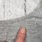 Hippie Rose  Gray White Lace Pocket Tee Tunic Top Size Junior’s XL Photo 5