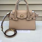Michael Kors MK Carmen Medium Flap Satchel - Buff Photo 1