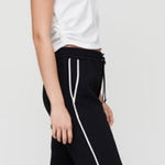 Wilfred ‎ Aritzia Buffon Black White Side Stripe Women M Casual Pants MSRP:$128 Photo 0