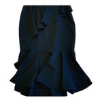 SCRIPTED RUFFLED SKIRT SZ SMALL Black with Ruffled for Night Out Photo 3