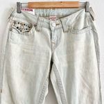 True Religion VTG RARE Billy Low Rise Diamond Stud Straight Leg Denim Jeans 27 Photo 2