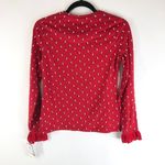 Charter Club  Womens T Shirt Top Crochet Trim Sleeve Heart Print Supima Red PP Photo 1