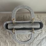 Dior Christian  Lady D-Lite Bag Cannage Embroidered Canvas Medium Photo 4