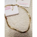 Jennifer Zeuner  14K Hamilton Yellow Gold IP Plated Herringbone Necklace Photo 4