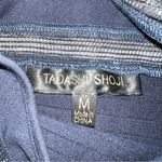 Tadashi Shoji Navy Blue Lace And Crochet Collage Illusion Dress Photo 8