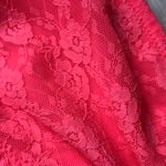 Victoria's Secret 🔴 Victoria’s Secret Lace Bandeau | Neon orange | Size S | Lined | Ruched Front Photo 1