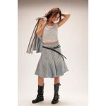 Free People  Country Western Bohemian Striped Ombre Candace Midi Skirt Size Small Photo 10