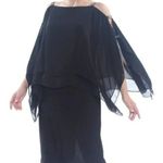 Slny Women's Cocktail Dress Size 4 Black Chiffon Mother Of Bride Wedding Party Photo 5
