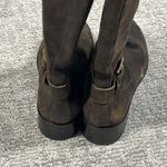 Donald J Pliner Boots Women's 8 M Brown Suede Tall Riding Buckles Side Zip Photo 4