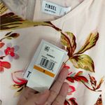 Tinsel Floral Dress with Red and Green Accents Pink Photo 2