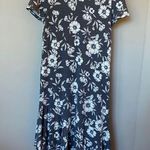 Lime n Chili  Gray Floral Asymmetrical Dress Size Medium. Photo 0