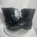 American Rag Cie Afionn Black Lace-Up Combat Boots Size 10M Faux Leather Photo 3