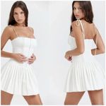 House Of CB ‎ L D-DD 'Marcy' White Pleated Mini Dress NWOT Photo 6
