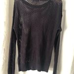 Michael Kors dark washed navy blue cotton linen blend knit sweater, size medium Photo 6