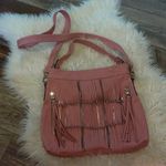 B. Makowsky Alexis Pink Fringe Leather Shoulder Crossbody Bag Photo 0