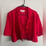 Orvis Vintage Women’s  Red Short Sleeve Cropped Blazer SZ 8 Photo 3