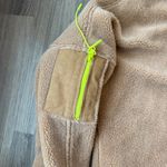 Urban Outfitters  Women’s Tan Fleece Jacket with Neon Accents Size Small Photo 2