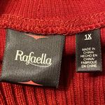 Rafaella  Pointelle Red Cowl Neck Sweater Top Size 1X NWT Photo 2