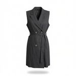 Love Tree  Black Double-Breasted Mini Dress Sz M Photo 1