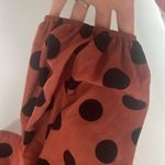 DO+BE  Cropped Long Sleeve Puffy Top Burnt Orange with Black Dots Size Large Photo 2