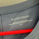 Eileen Fisher  Tunic Top Size Small High Slits Boxy Stretch Blue Lagenlook Cotton Photo 2