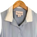 Tommy Bahama Light Blue Polo Dress White Collar Racquet Paddle Polo Sleeveless M Photo 3