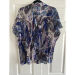 Ny Collection  Womens 2X Sheer Button Front Blouse Artsy Pleat‎ Photo 6