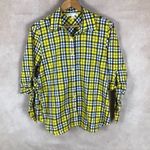 Michael Kors Plaid Tie-Sleeve Button-Down Shirt Petite Medium Photo 2