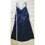The Jetset Diaries THE JETSET DIARIES Navy Mini Satin Slip Dress Open Back Spaghetti Strap Medium Photo 13