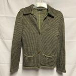 Piazza Sempione Made in Italy Button Front Green Cardigan Sweater Size Small Photo 0