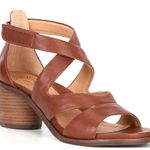 Brioso‎ NEW Verandah Leather Block Heel Sandals Brown Size 8 Photo 0