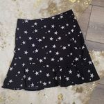 Nasty Gal Black White Star Print Ruffle Skirt Photo 0