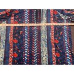 Lauren Ralph Lauren 3X Boho Print Peasant Tunic Popover Top 100% Cotton Blue Photo 4