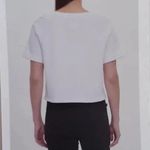 Calvin Klein Cropped Top French Terry White Short Sleeve New Photo 9