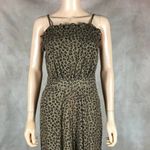 CeCe  Chiffon Leopard Wide Leg Jumpsuit NWT Size 0 Photo 2