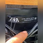 ZARA Faux Leather Lace UP Black Stretch Mid- Rise Pants NWT Photo 8