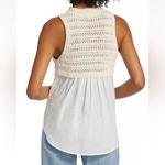 Veronica Beard  Sade Mixed media‎  Sweater tank ivory Women's size small Photo 2