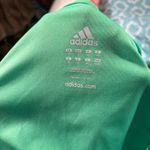  Women's Neon Green Sleeveless Sporty Top with grey adidas logo size S Photo 8