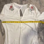 Candie's  White Blouse with Red Floral Embroidery Photo 4