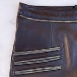Nour Hammour black Lambskin leather zip detail mini skirt size FR 36 S small NEW Photo 1