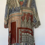 Antica Sartoria by Giacomo Cinque Swim Kaftan Dress Coverup Large Brown Photo 0