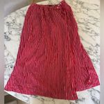J.Crew NWOT Cotton Voile Beach Coverup Skirt Red & White Stripes Sz L Sold Out Photo 3
