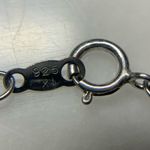 925 Sterling Silver Blue And White Diamond Infinity Knot Pendant 19” Necklace Photo 7