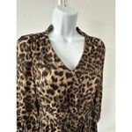 Antonio Melani Satin Like Leopard Faux Wrap Dress, Sz: 4 (b7a) Photo 2