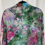 Soft Surroundings  Green&Purple Tie Dye Floral Open Front Cardigan Kimono Sz.XL Photo 7