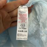 Topshop  Baby Blue Floral Embossed Puff Sleeve Babydoll Mini Dress 8 Photo 4