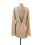 Michael Costello  x Revolve Valerie Dress Mini Long‎ Sleeve Sequin Ivory Medium Photo 7