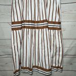 Everlily • Mini Dress • Striped • White/Brown • Medium • Fall • Autumn Brown Photo 7