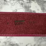 Vintage Women Adjustable Wide Leather Belt With Brass Paisley Clip Buckle Size M Pink Photo 7